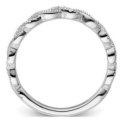 14K White Gold 1/6 ct tw Lab-Grown Diamond Wedding Band – view 2