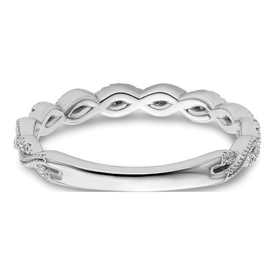 14K White Gold 1/6 ct tw Lab-Grown Diamond Wedding Band – view 5