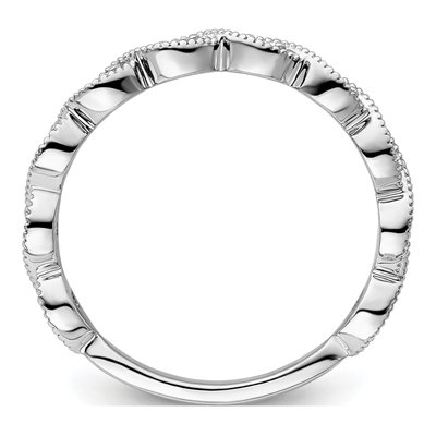 14K White Gold 1/6 ct tw Lab-Grown Diamond Wedding Band – view 3