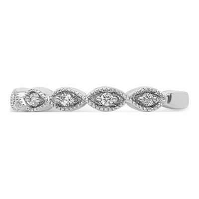 14K White Gold 1/6 ct tw Lab-Grown Diamond Wedding Band – view 4