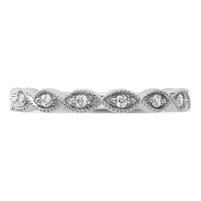 14K White Gold 1/6 ct tw Lab-Grown Diamond Wedding Band – view 5