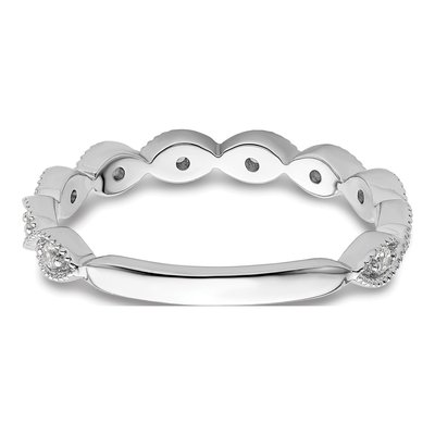 14K White Gold 1/6 ct tw Lab-Grown Diamond Wedding Band – view 6