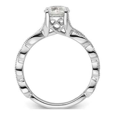 14K White Gold Lab-Grown Diamond Engagement Ring Semi-Mount – view 3