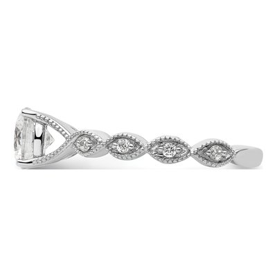 14K White Gold Lab-Grown Diamond Engagement Ring Semi-Mount – view 4