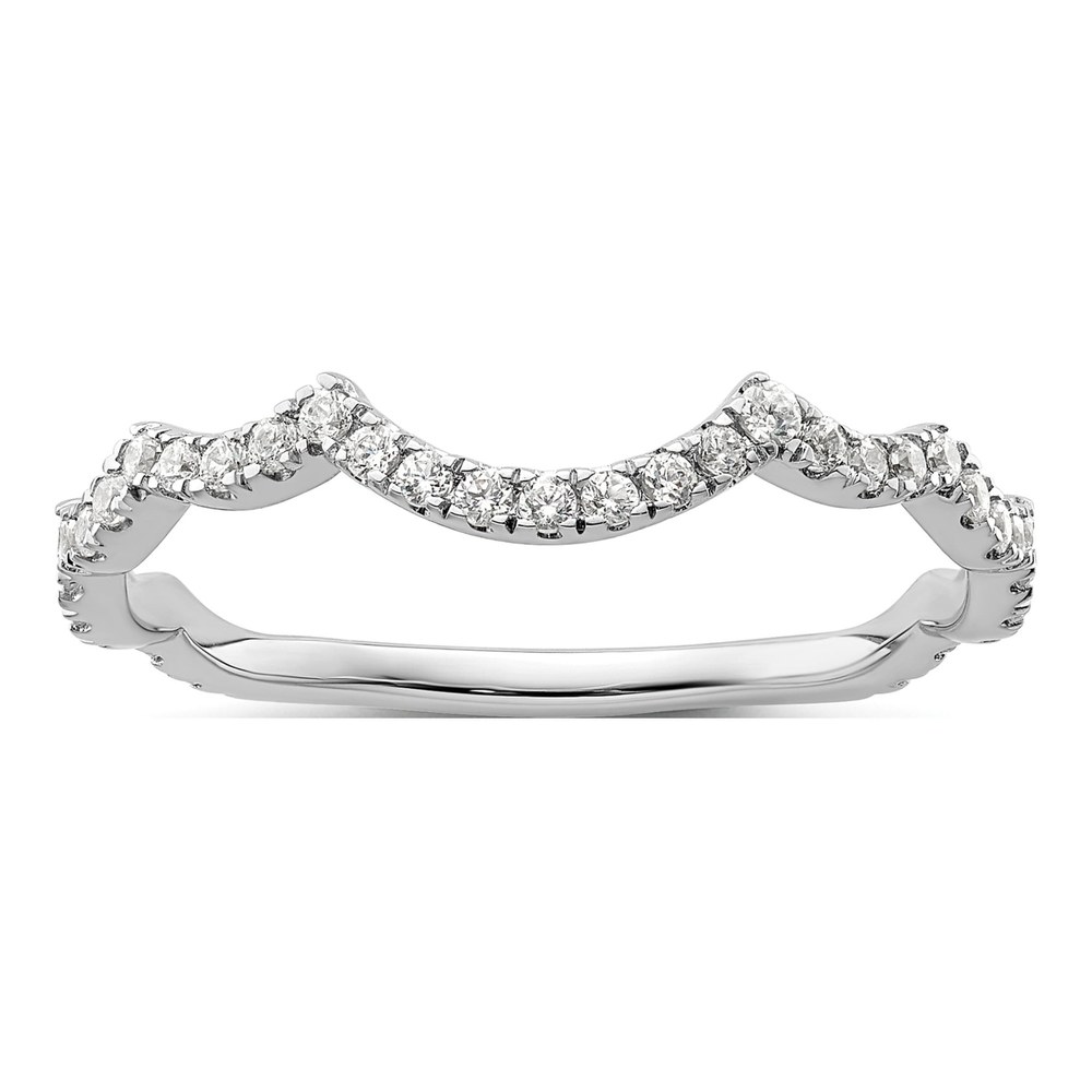 14K White Gold Lab Grown Diamond Wedding Band