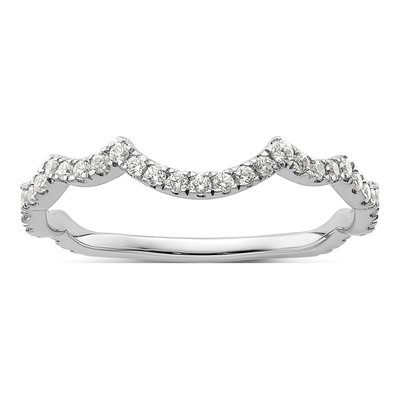 14K White Gold 1/3 ct tw Lab-Grown Diamond Wedding Band