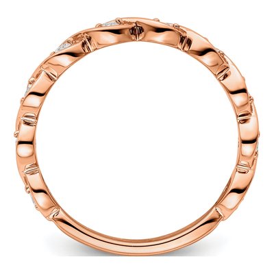 14K Rose Gold 1/5 ct tw Lab-Grown Diamond Wedding Band – view 2