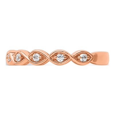 14K Rose Gold 1/5 ct tw Lab-Grown Diamond Wedding Band – view 3