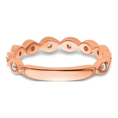 14K Rose Gold 1/5 ct tw Lab-Grown Diamond Wedding Band – view 5