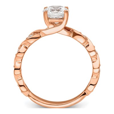 14K Rose Gold Lab-Grown Diamond Engagement Ring Semi-Mount – view 2