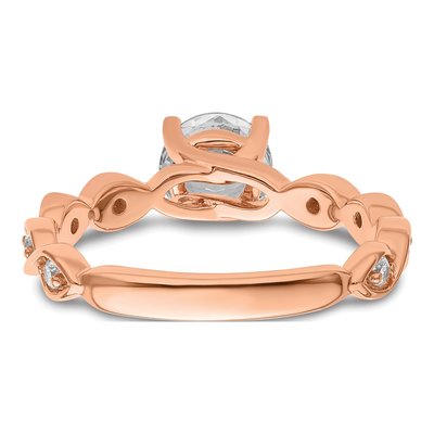 14K Rose Gold Lab-Grown Diamond Engagement Ring Semi-Mount – view 5