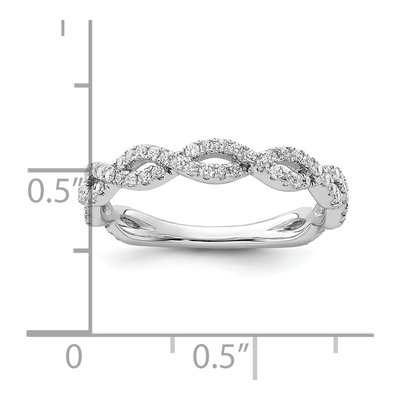 14K White Gold 3/8 ct tw Lab-Grown Diamond Wedding Band – view 8