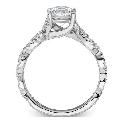 14K White Gold Lab-Grown Diamond Engagement Ring Semi-Mount – view 3