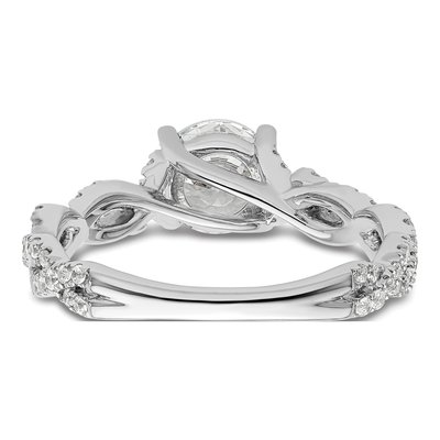 14K White Gold Lab-Grown Diamond Engagement Ring Semi-Mount – view 6