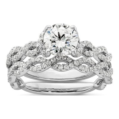 14K White Gold Lab-Grown Diamond Engagement Ring Semi-Mount – view 8