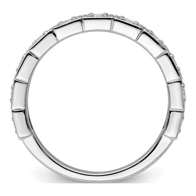 14K White Gold 1/2 ct tw Lab-Grown Diamond Fashion Wedding Band – view 2