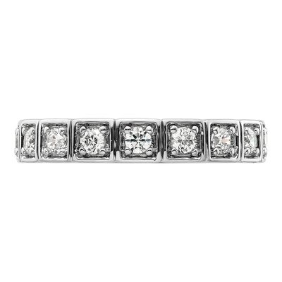 14K White Gold 1/2 ct tw Lab-Grown Diamond Fashion Wedding Band – view 4