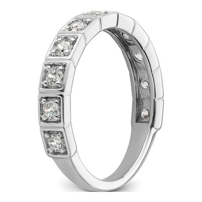 14K White Gold 1/2 ct tw Lab-Grown Diamond Fashion Wedding Band – view 6