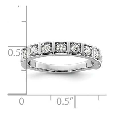 14K White Gold 1/2 ct tw Lab-Grown Diamond Fashion Wedding Band – view 7