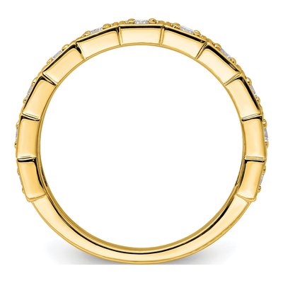 14K Yellow Gold 1/2 ct tw Lab-Grown Diamond Fashion Wedding Band – view 2