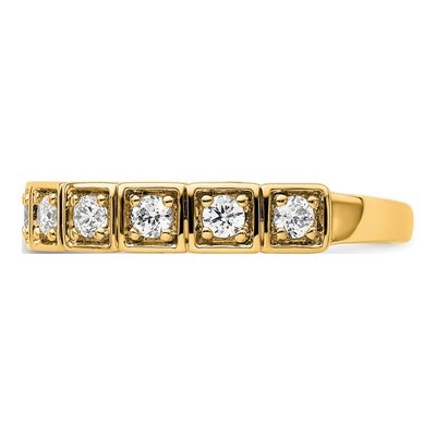14K Yellow Gold 1/2 ct tw Lab-Grown Diamond Fashion Wedding Band – view 3