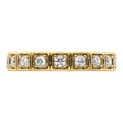 14K Yellow Gold 1/2 ct tw Lab-Grown Diamond Fashion Wedding Band – view 4