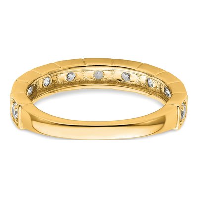 14K Yellow Gold 1/2 ct tw Lab-Grown Diamond Fashion Wedding Band – view 5