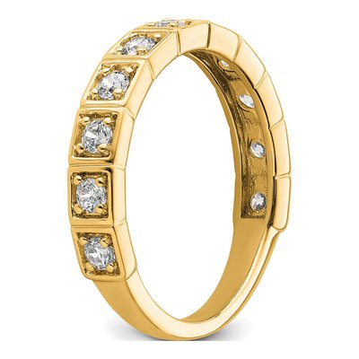 14K Yellow Gold 1/2 ct tw Lab-Grown Diamond Fashion Wedding Band – view 6