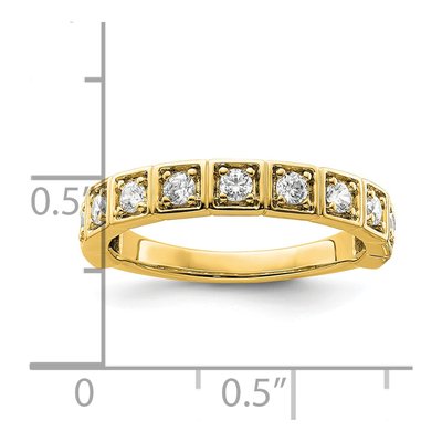 14K Yellow Gold 1/2 ct tw Lab-Grown Diamond Fashion Wedding Band – view 7