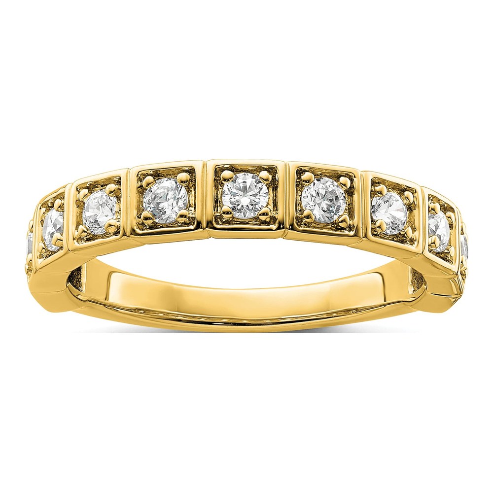 14K Yellow Gold 1/2 ct tw Lab-Grown Diamond Fashion Wedding Band
