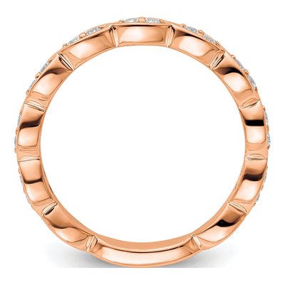 14K Rose Gold 1/4 ct tw Lab-Grown Diamond Wedding Band – view 3