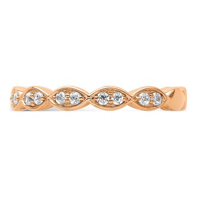 14K Rose Gold 1/4 ct tw Lab-Grown Diamond Wedding Band – view 4