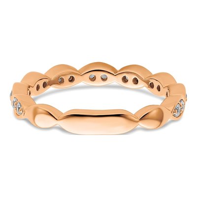 14K Rose Gold 1/4 ct tw Lab-Grown Diamond Wedding Band – view 6