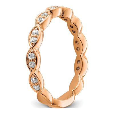 14K Rose Gold 1/4 ct tw Lab-Grown Diamond Wedding Band – view 7