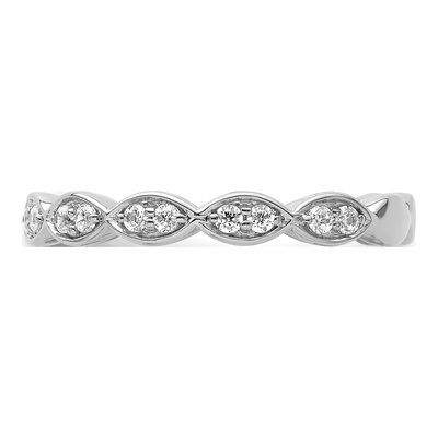 14K White Gold 1/4 ct tw Lab-Grown Diamond Wedding Band – view 3