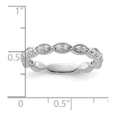 14K White Gold 1/4 ct tw Lab-Grown Diamond Wedding Band – view 4