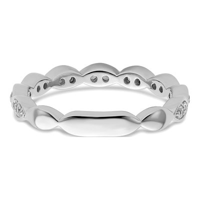 14K White Gold 1/4 ct tw Lab-Grown Diamond Wedding Band – view 6