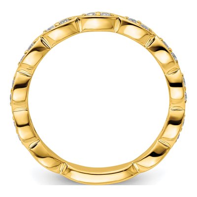 14K Yellow Gold 1/4 ct tw Lab-Grown Diamond Fashion Wedding Band – view 2