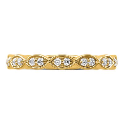 14K Yellow Gold 1/4 ct tw Lab-Grown Diamond Fashion Wedding Band – view 5