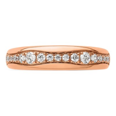 14K Rose Gold 3/8 ct tw Lab-Grown Diamond Fashion Wedding Band – view 5