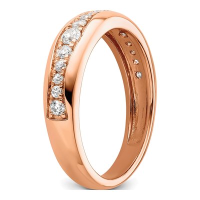 14K Rose Gold 3/8 ct tw Lab-Grown Diamond Fashion Wedding Band – view 7