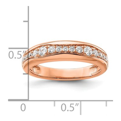 14K Rose Gold 3/8 ct tw Lab-Grown Diamond Fashion Wedding Band – view 8