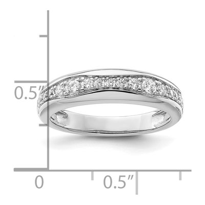 14K White Gold 3/8 ct tw Lab-Grown Diamond Fashion Wedding Band – view 4