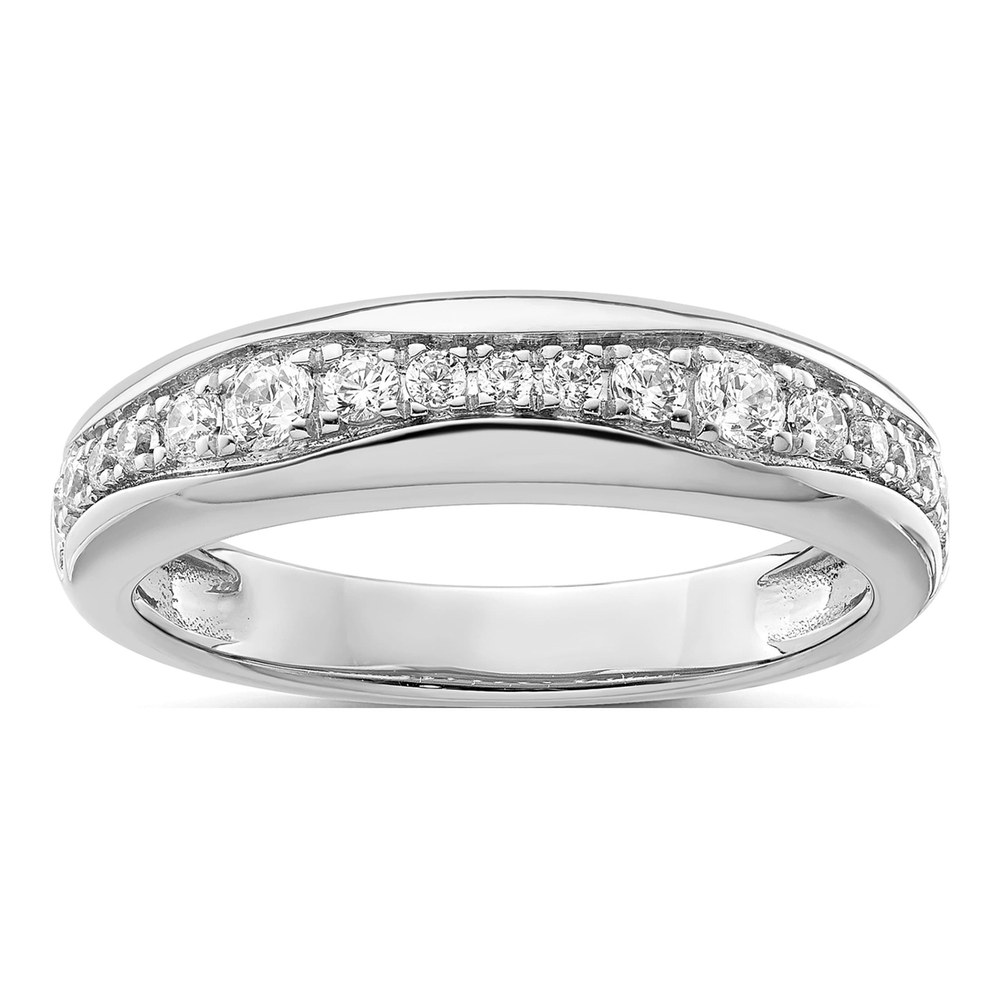 14K White Gold 3/8 ct tw Lab-Grown Diamond Fashion Wedding Band