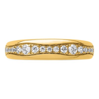 14K Yellow Gold 3/8 ct tw Lab-Grown Diamond Fashion Wedding Band – view 5