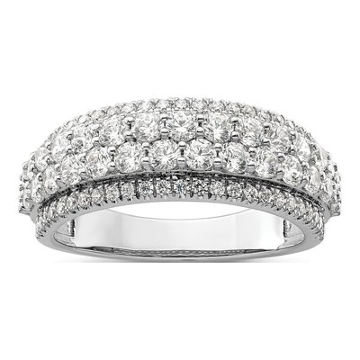 14K White Gold 1 1/2 ct tw Lab-Grown Diamond Fashion Ring