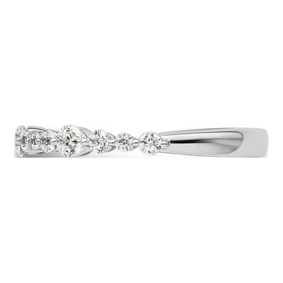 14K White Gold 1/2 ct tw Lab-Grown Diamond Fashion Wedding Band – view 3