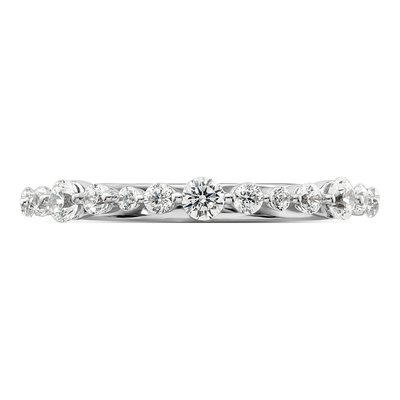 14K White Gold 1/2 ct tw Lab-Grown Diamond Fashion Wedding Band – view 4