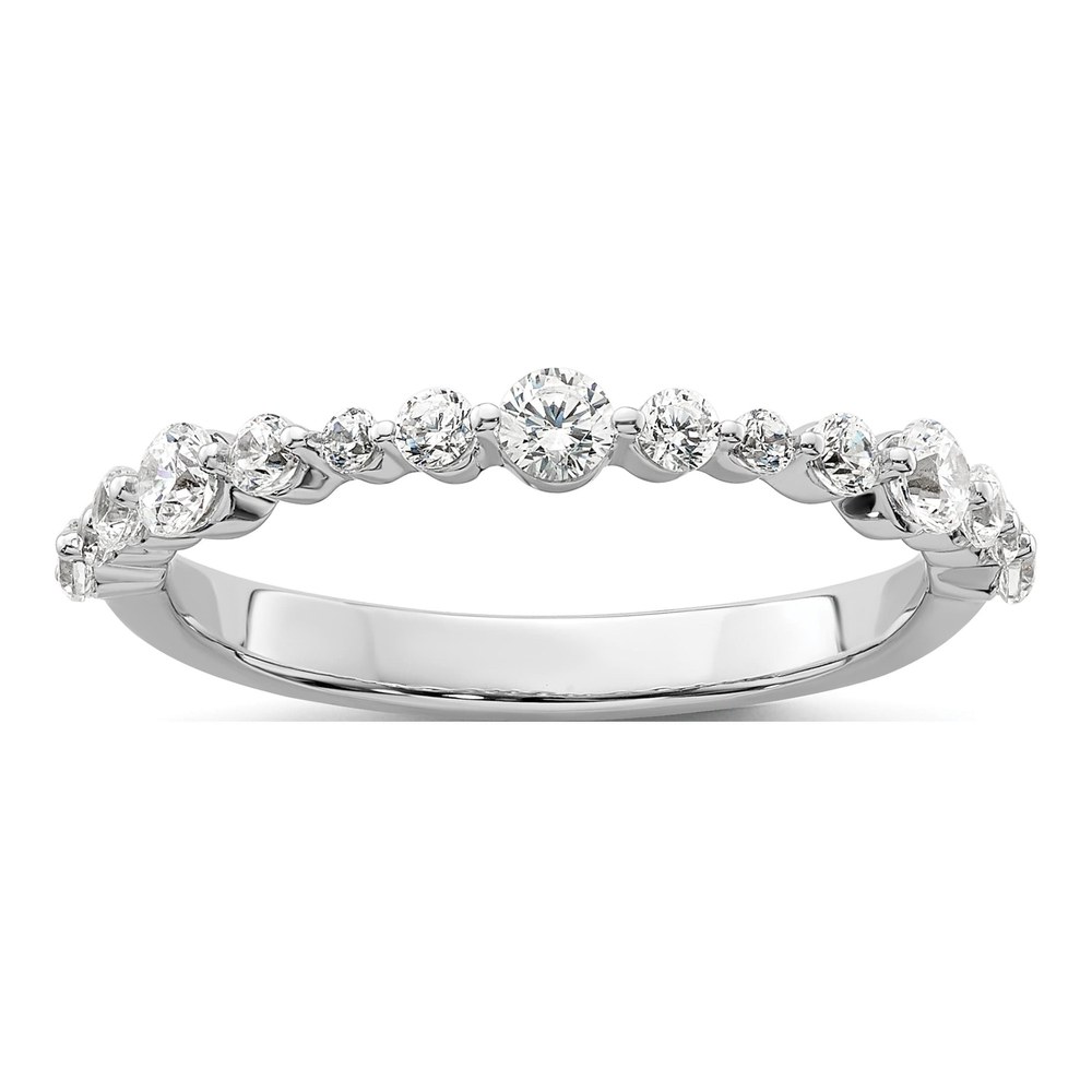 14K White Gold 1/2 ct tw Lab-Grown Diamond Fashion Wedding Band