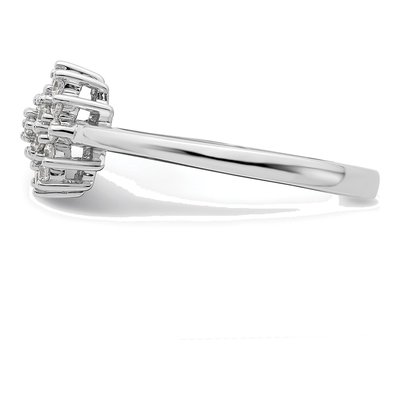 14K White Gold 1/4 ct tw Lab-Grown Diamond Cluster Ring – view 3